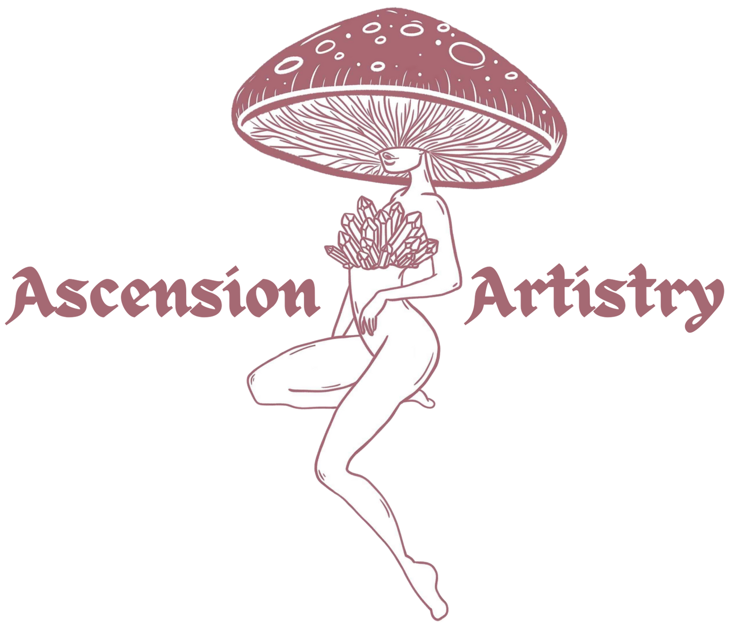 Ascension Artistry - mauve/forest green