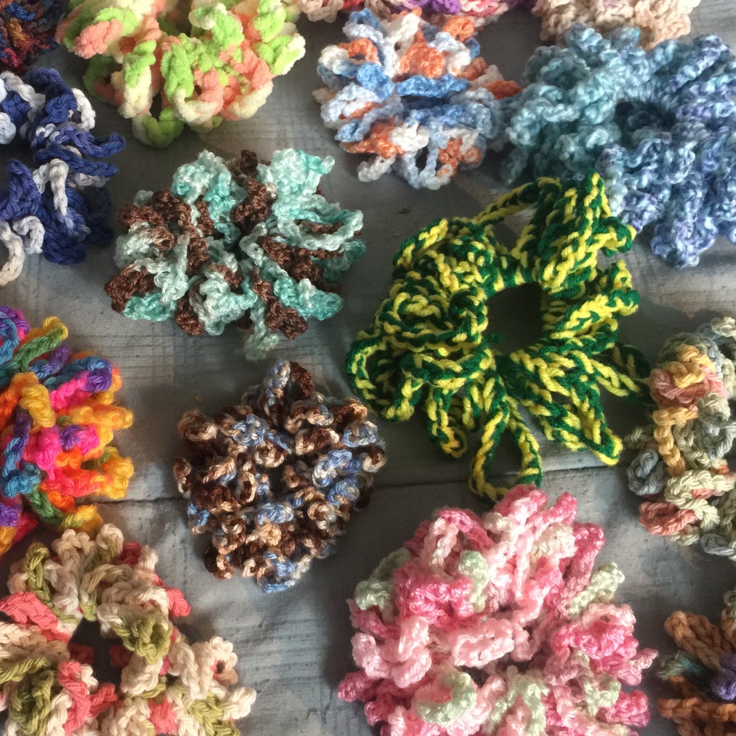 Crocheted Hair Scrunchies